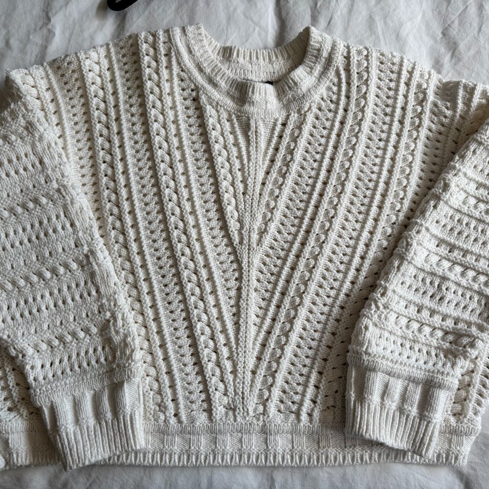 Banana Republic Chunky Knit Ivory Sweater